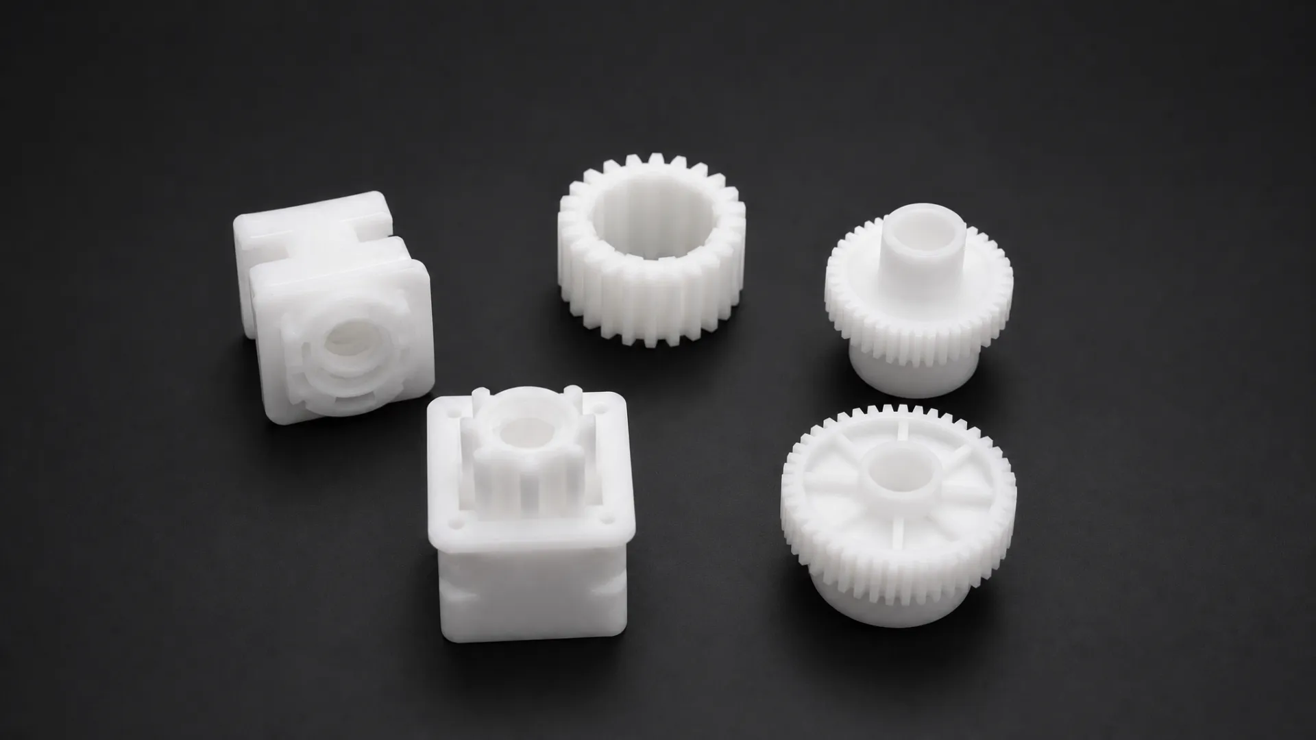 Precision interlocking POM plastic gears for robotics and motion hardware